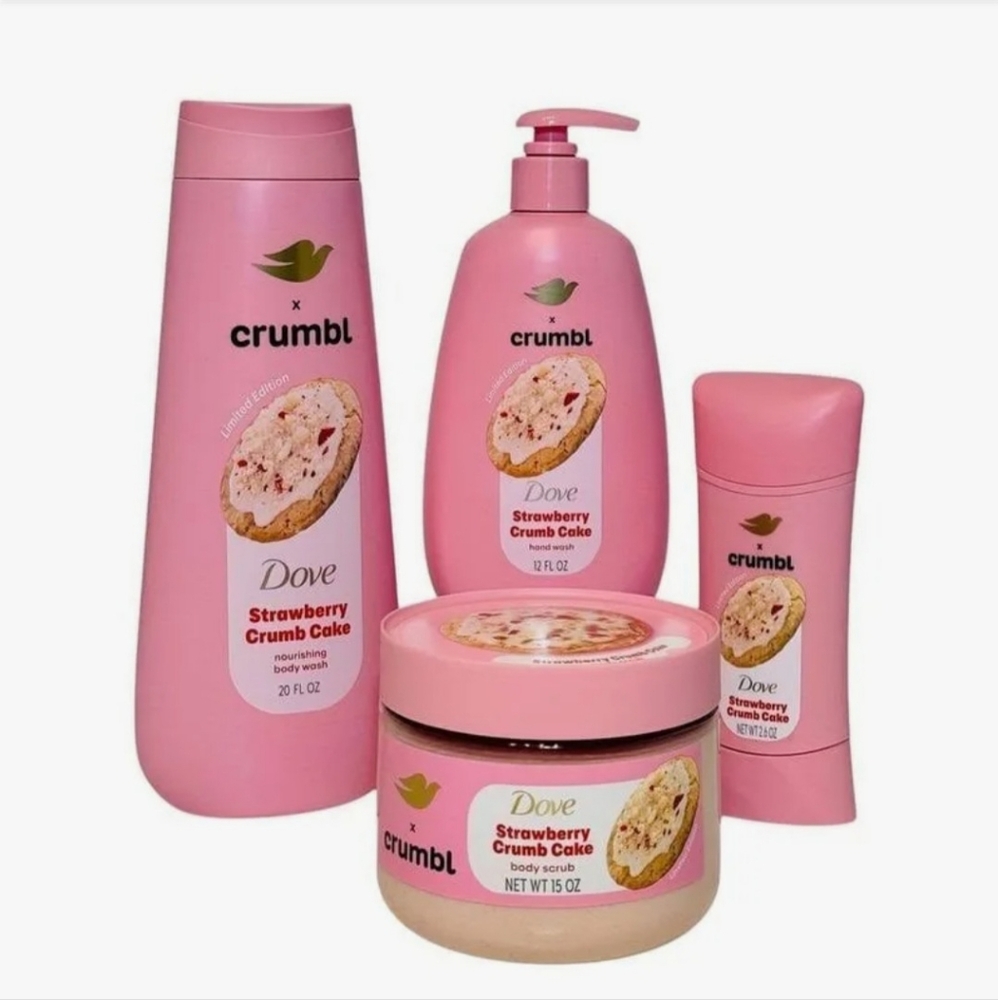 New Limited Edition Dove x Crumbl Strawberry Crumb Cake Set!